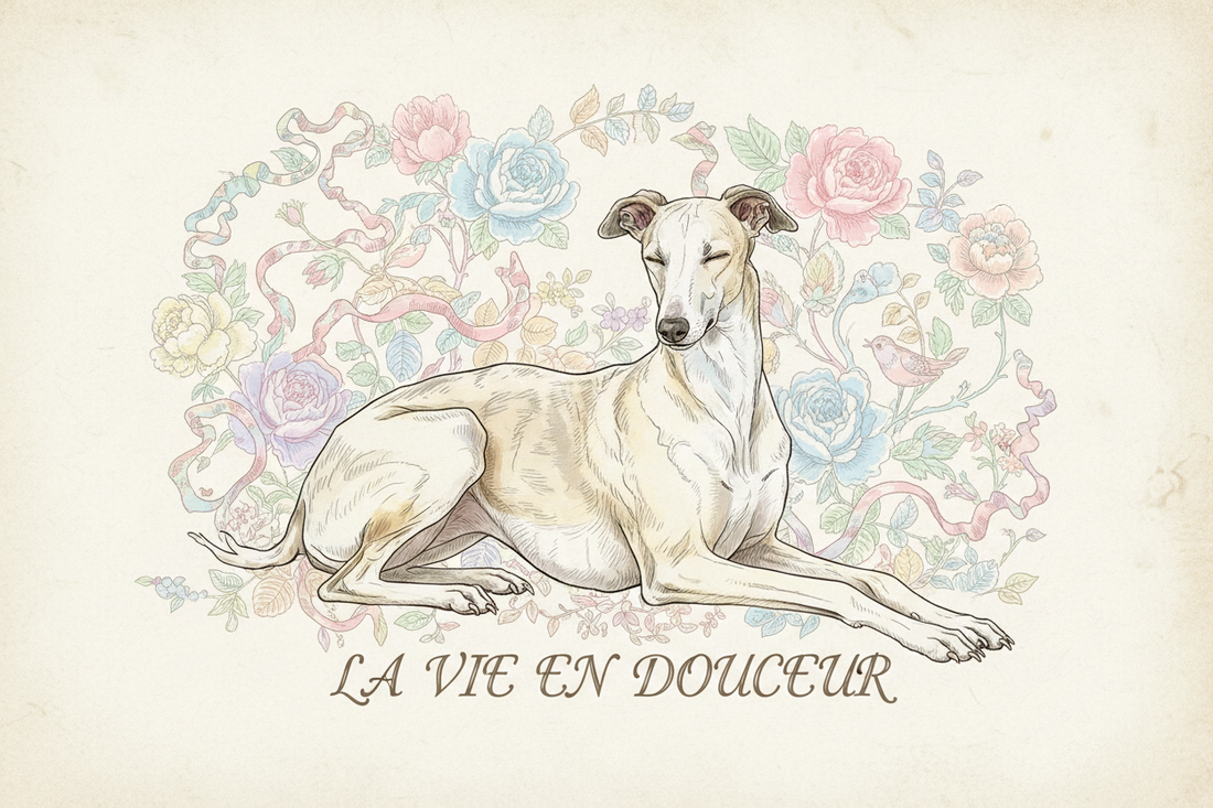 The Whippet French Pastel Toile De Jouy Mug: A Charming Gift for Dog Lovers