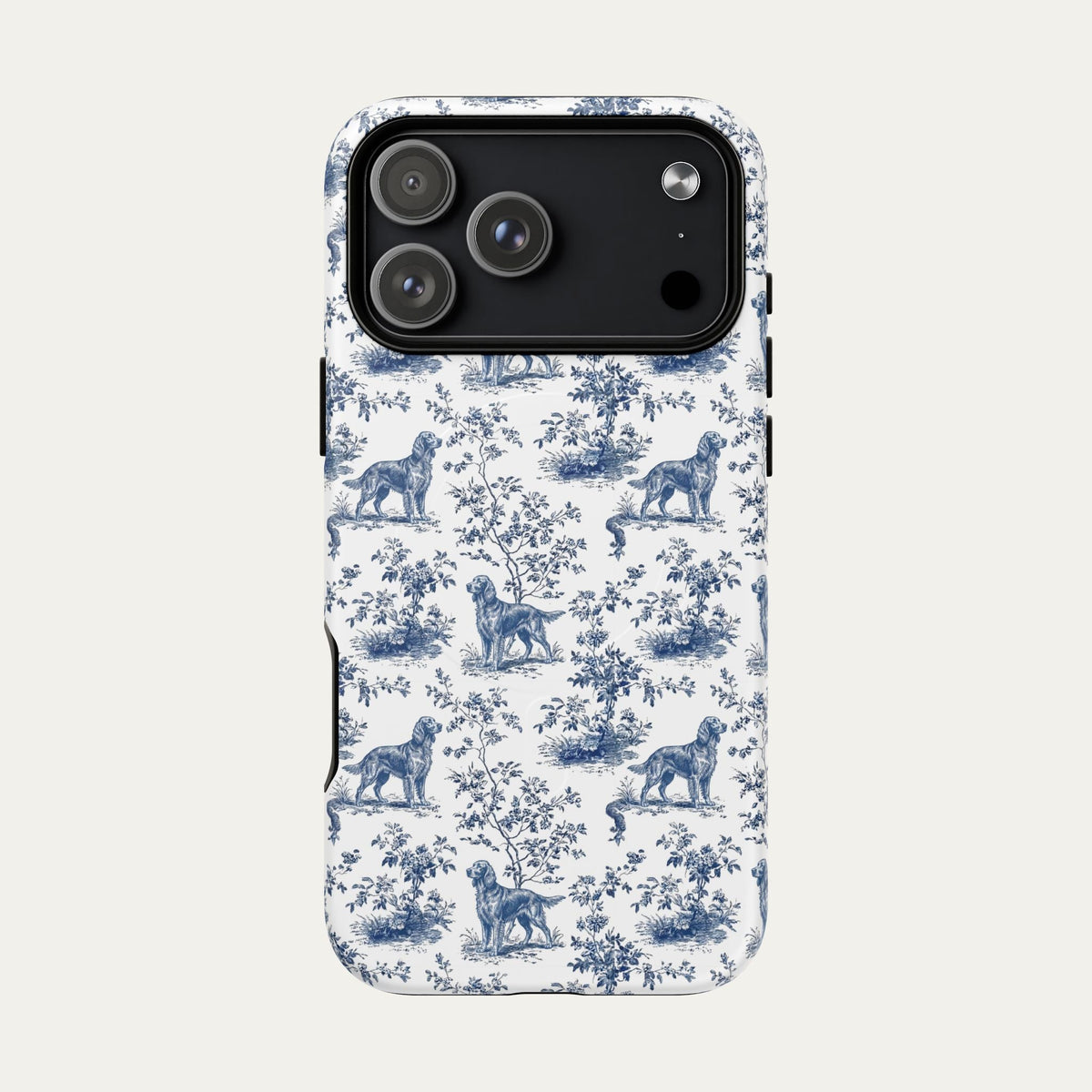 Irish Setter Blue Toile Phone case