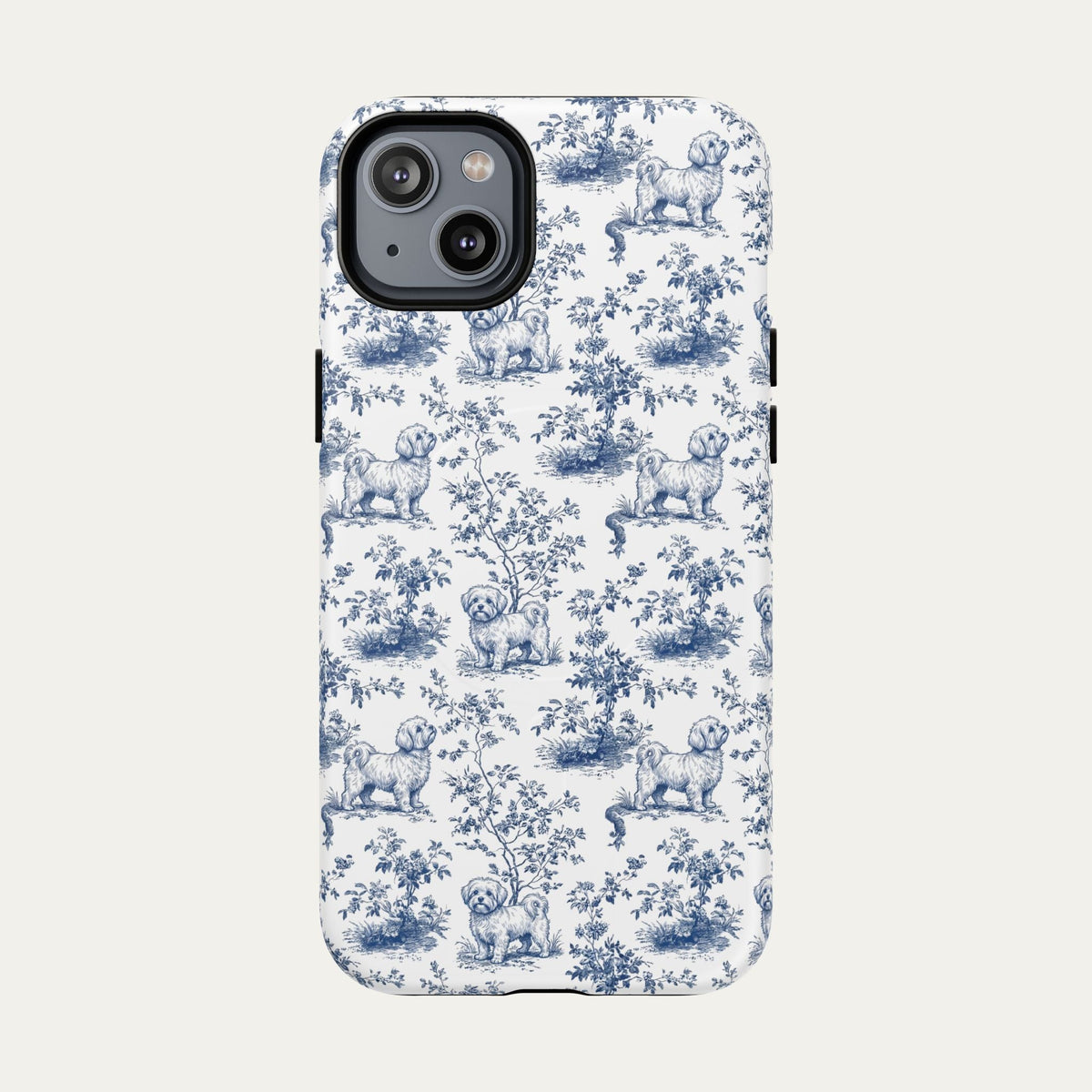 Maltese Blue Toile Phone case