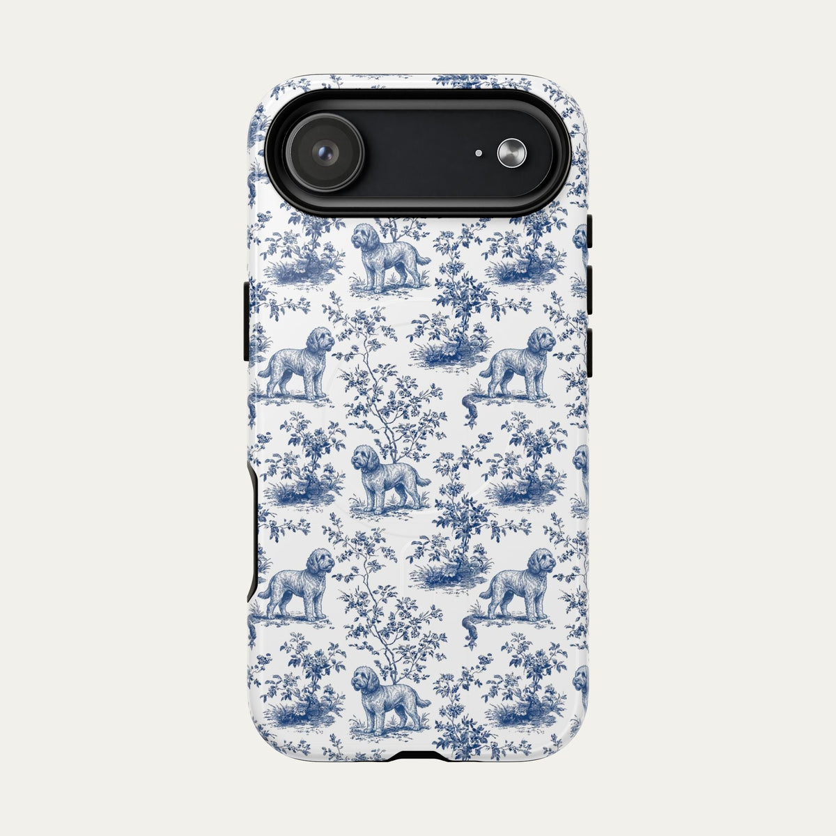 Cockapoo Blue Toile Phone case