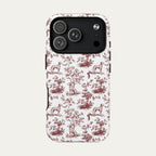 Dalmatian Burgundy Toile phone Case