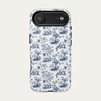Siamese Cat Blue Toile Phone case