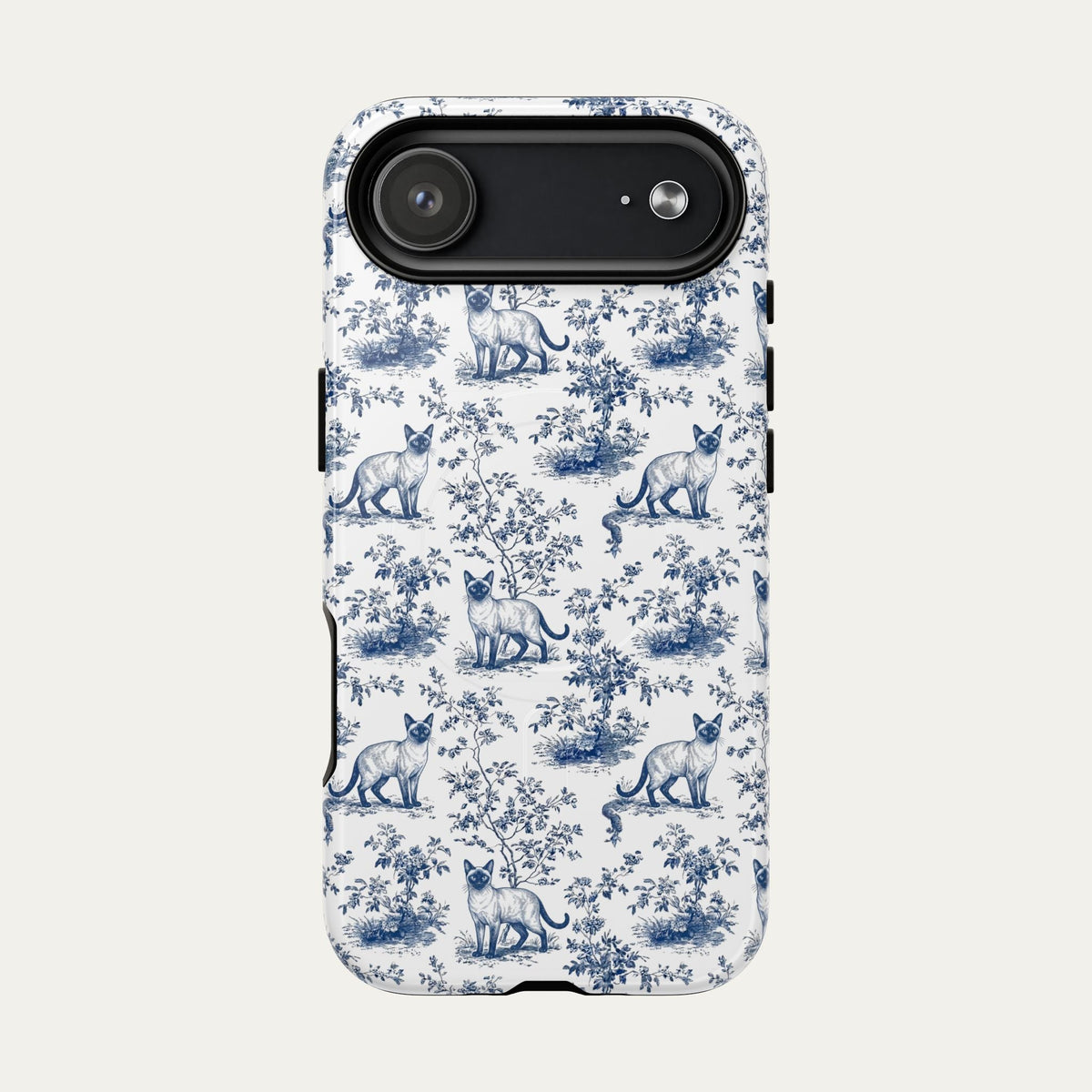 Siamese Cat Blue Toile Phone case