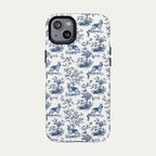 German Shepherd Blue Toile Phone case