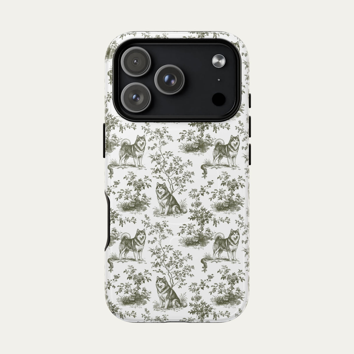 Alaskan Malamute Sage Green Toile phone Case