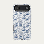Bull Terrier Blue Toile Phone case