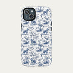 Schnauzer Blue Toile Phone case