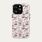 Akita Burgundy Toile phone Case