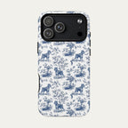 Schnauzer Blue Toile Phone case