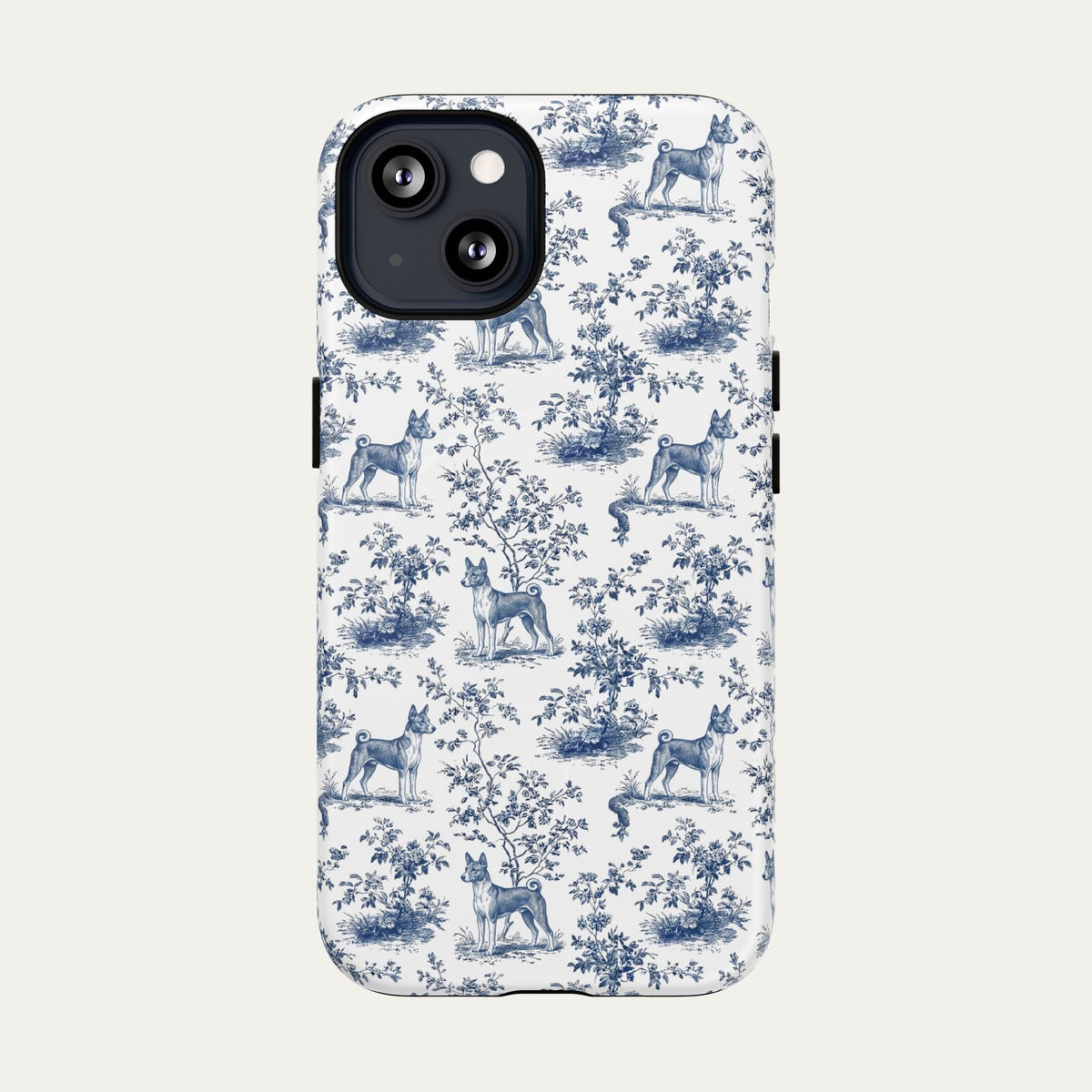 Basenji Blue Toile Phone case