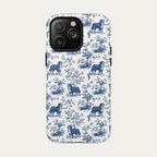 Bernese Mountain Blue Toile Phone case