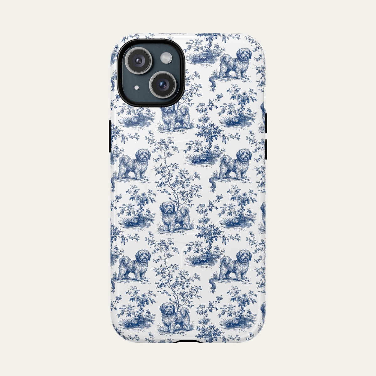 Havanese Blue Toile Phone case