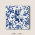 English Bulldog Ceramic Coaster French Toile