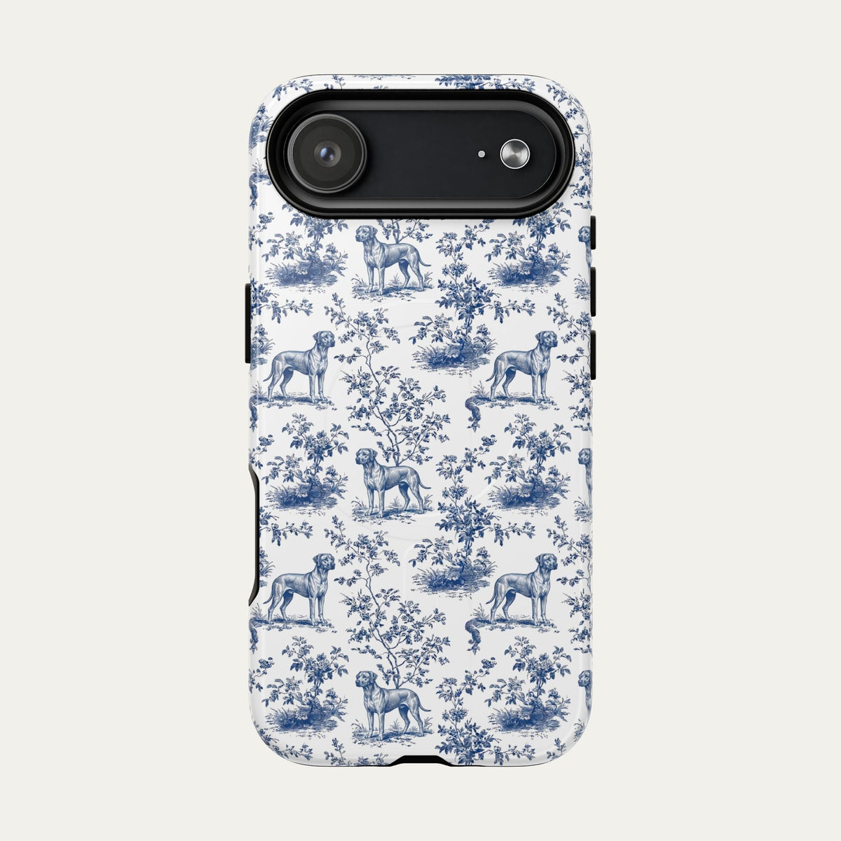 Rhodesian Ridgeback Blue Toile Phone case