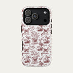 Akita Burgundy Toile phone Case
