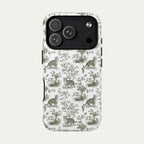 Tabby Cat Sage Green Toile phone Case