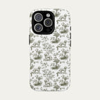Goldendoodle Green Sage Toile phone Case