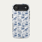 Cocker Spaniel Blue Toile Phone case