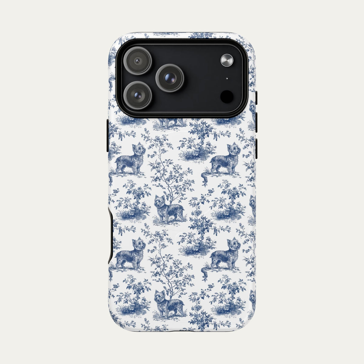 Yorkshire Terrier Blue Toile Phone case