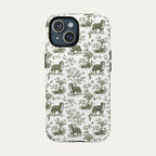 Bernese Mountain Sage Green Toile phone Case