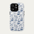 Greyhound Blue Toile Phone case