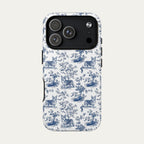 Corgi Blue Toile Phone case