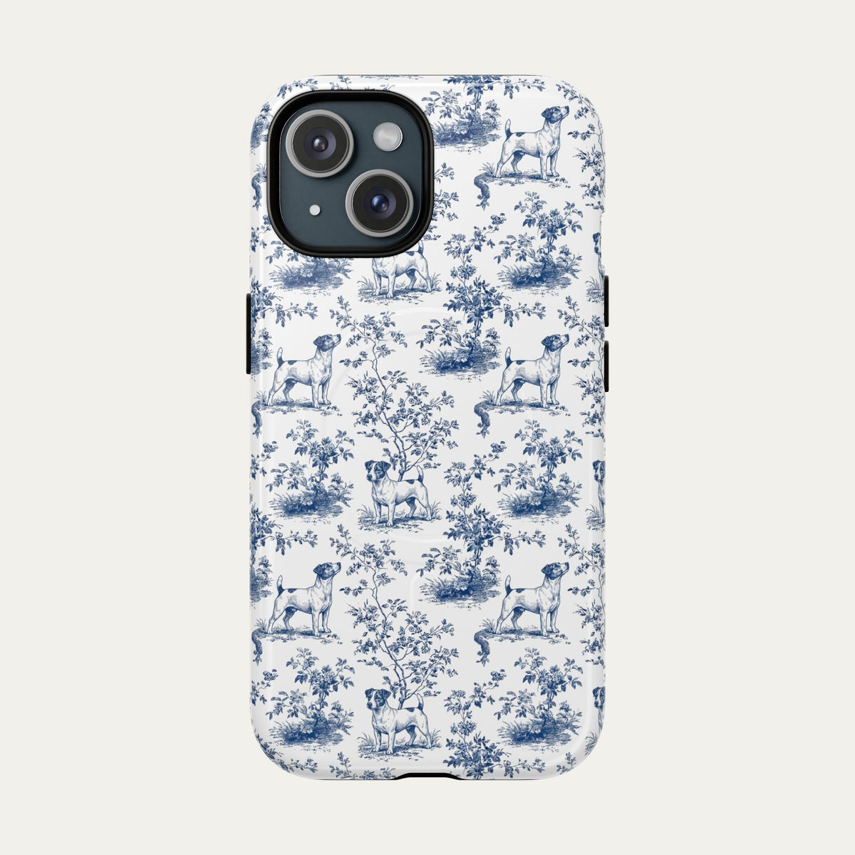 Jack Russell Terrier Blue Toile Phone case