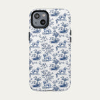 Goldendoodle Blue Toile Phone case