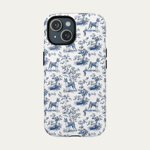 Basenji Blue Toile Phone case