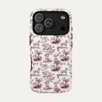 Dalmatian Burgundy Toile phone Case