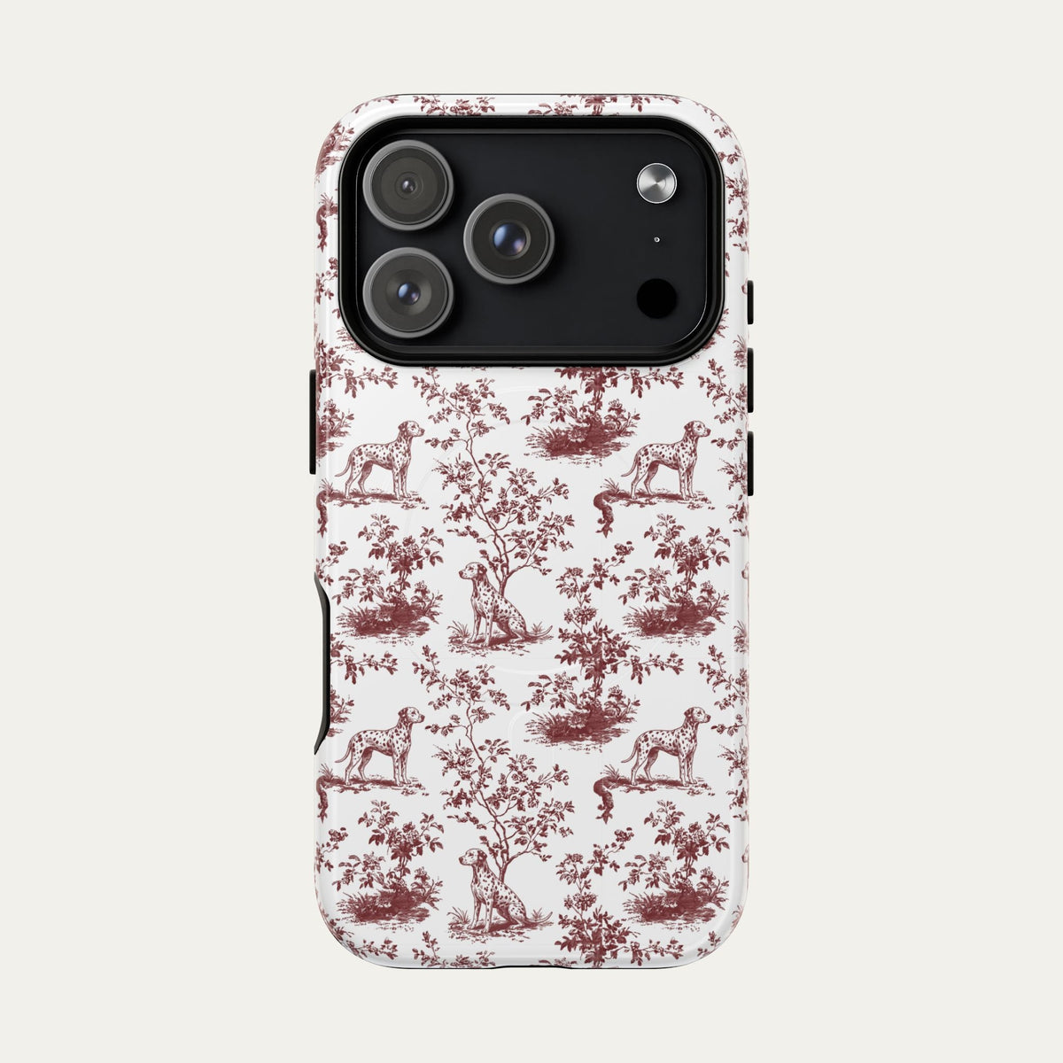 Dalmatian Burgundy Toile phone Case