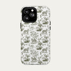 Bengal Cat Sage Green Toile phone Case