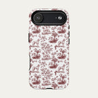 Saluki Burgundy Toile phone Case