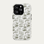 Maltese Sage Green Toile phone Case