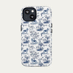 German Shepherd Blue Toile Phone case