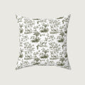 Sphynx cat Sage Green French Toile Pillow