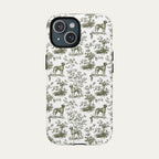 Rhodesian Ridgeback Sage Green Toile phone Case