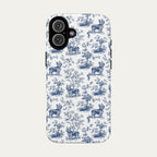 Yorkshire Terrier Blue Toile Phone case