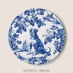 Pitbull Ceramic Coaster French Toile