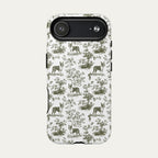 Boston Terrier Sage Green Toile phone Case
