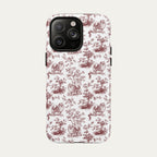 Pomeranian Burgundy Toile phone Case