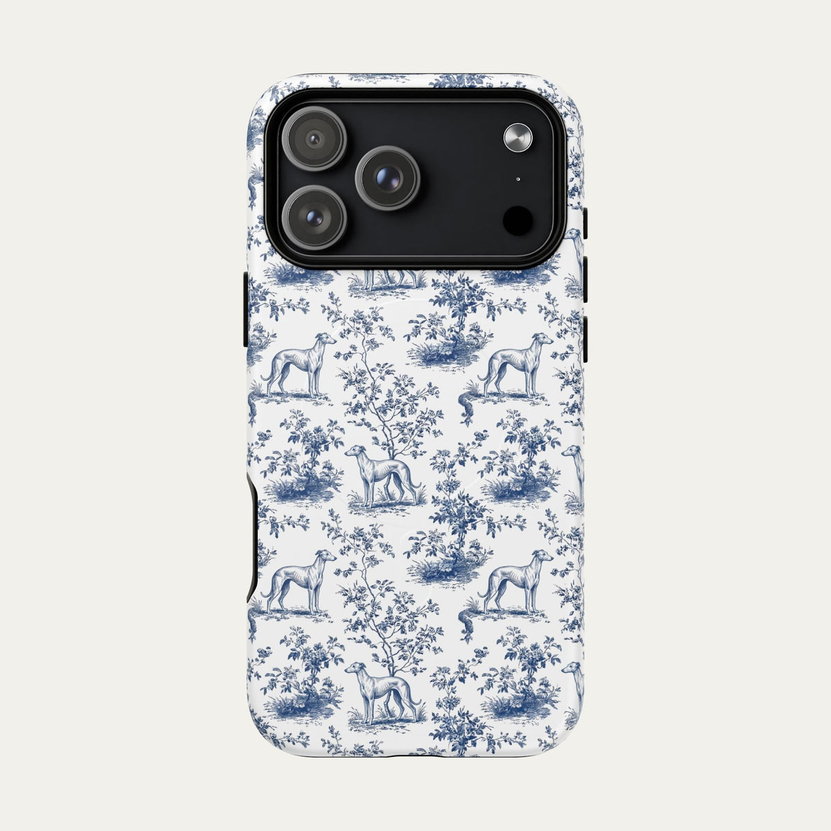 Greyhound Blue Toile Phone case