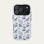 Cocker Spaniel Blue Toile Phone case