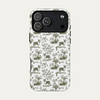 Boston Terrier Sage Green Toile phone Case