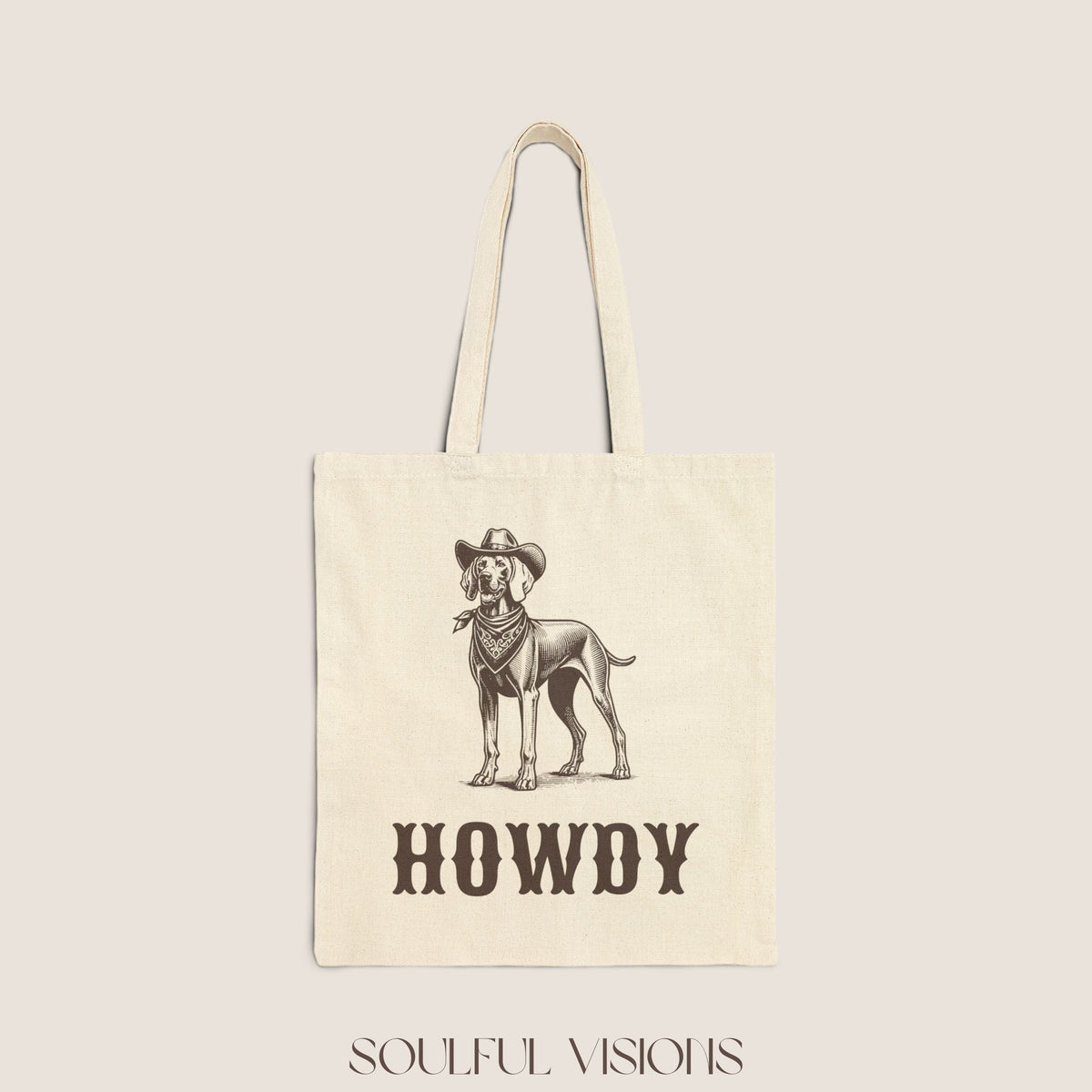 Howdy Weimaraner Tote Bag