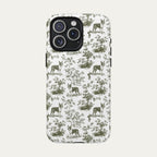 Boston Terrier Sage Green Toile phone Case