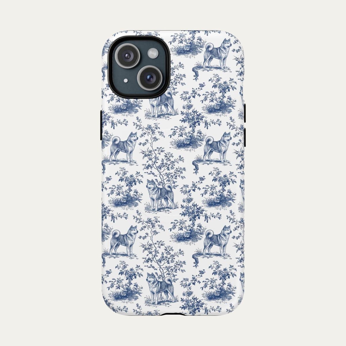 Akita Blue Toile Phone case