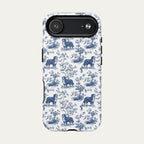 Bernese Mountain Blue Toile Phone case