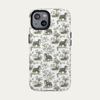Bernese Mountain Sage Green Toile phone Case
