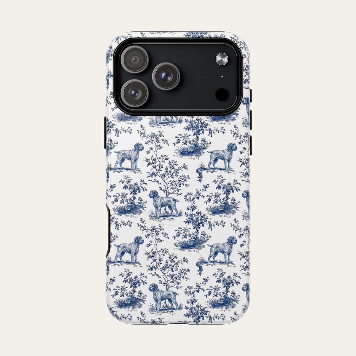 Wirehaired Pointing Griffon Blue Toile Phone case